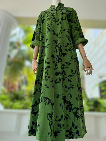 GREEN LONG DRESS 70 23173