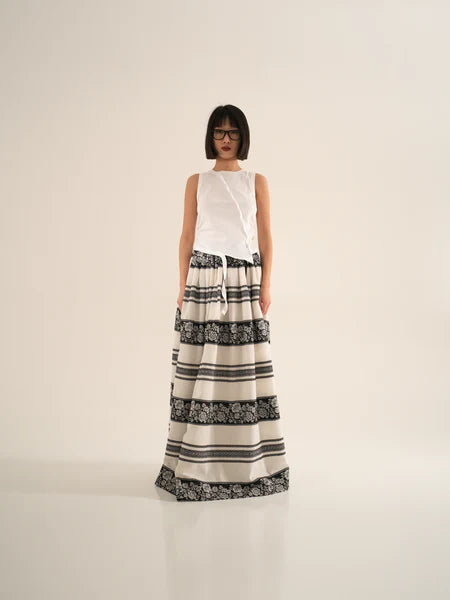 JAPANESE TEXTURE LONG SKIRT - 791752