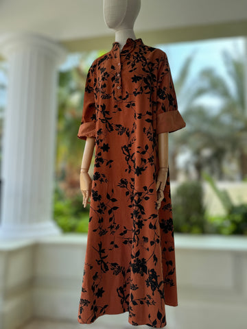 ORANGE LONG DRESS 71 23173