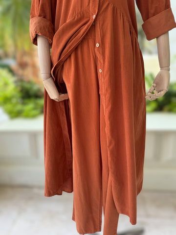 VELVET LONG DRESS Orange 60 21153