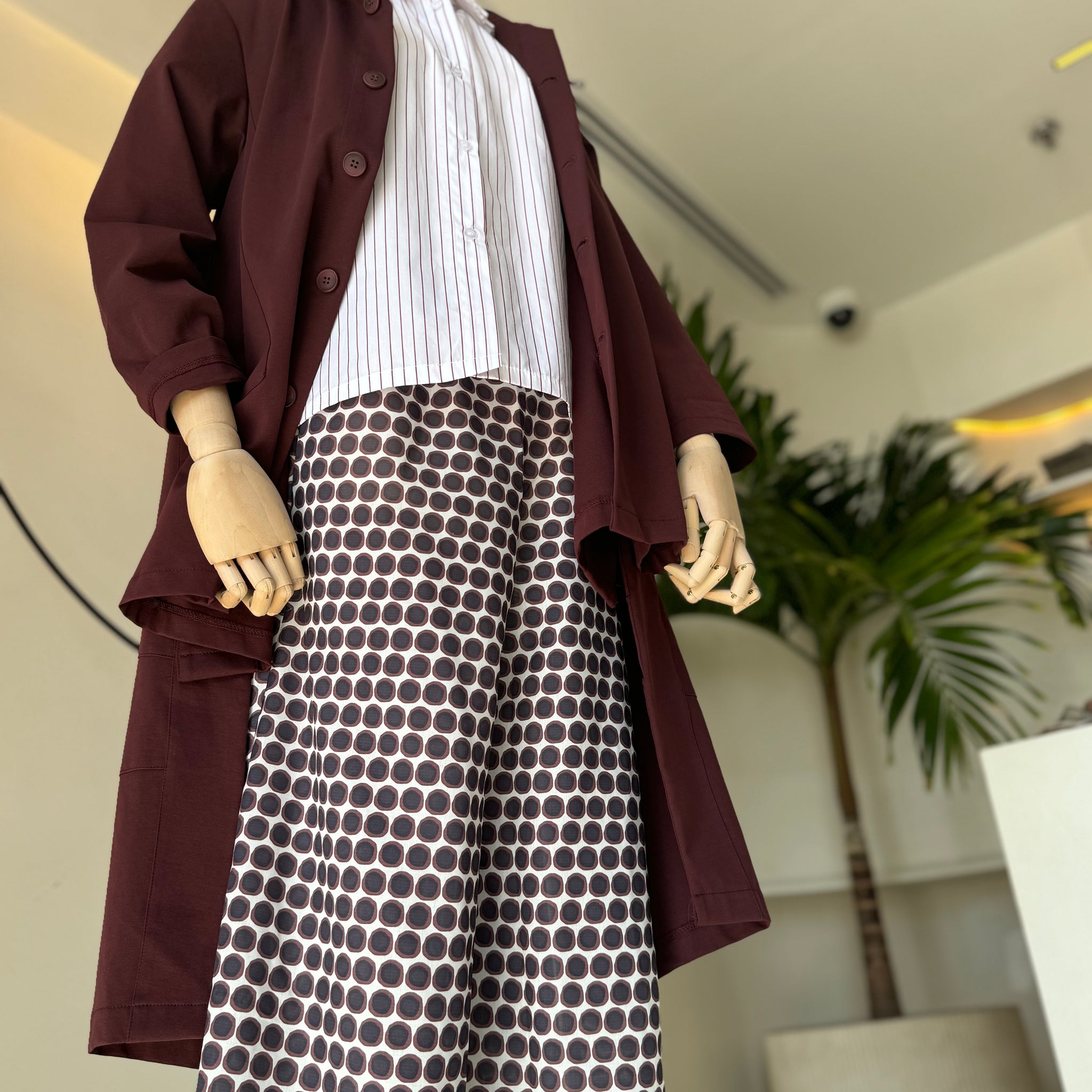 Siri Pant Printed Popeline- BALLE BROWN