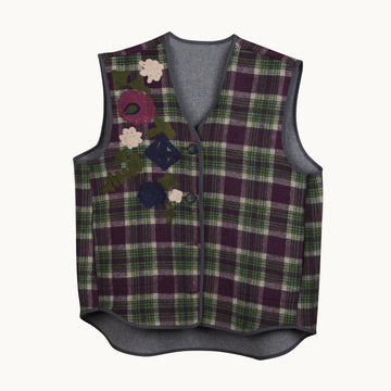 WOMEN JACKET PURPLE & GREEN - 19005