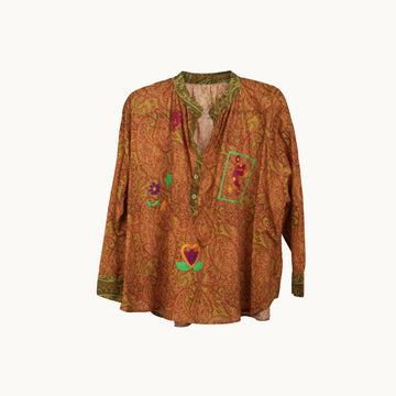 WOMEN SHIRTS GREEN & BROWN - M19567