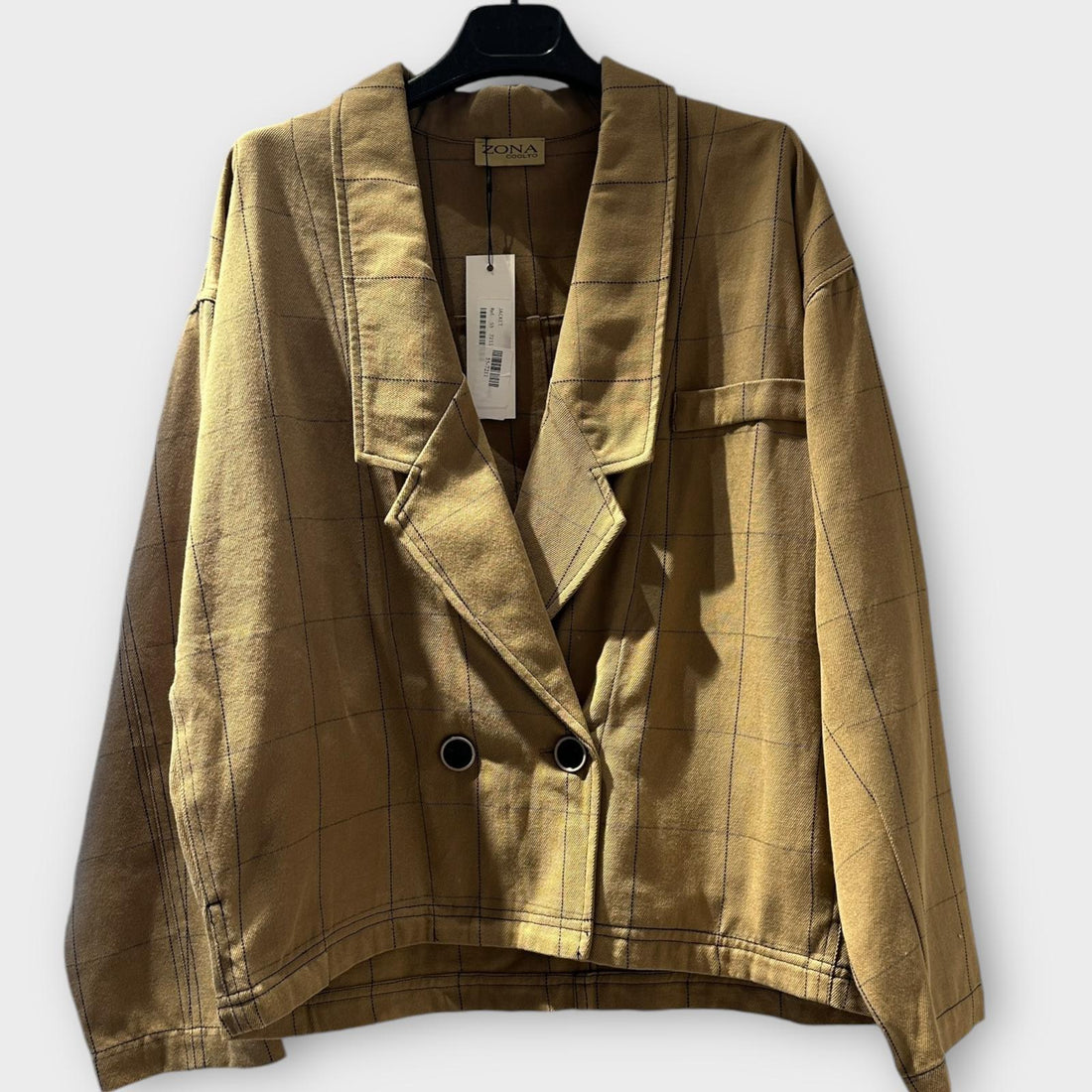 BEIGE CHECKERED JACKET 55 7211