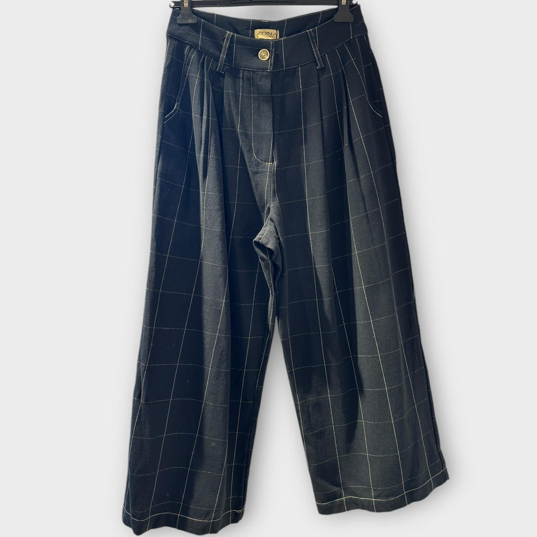 BLACK CHECKERED PANT 58 7210