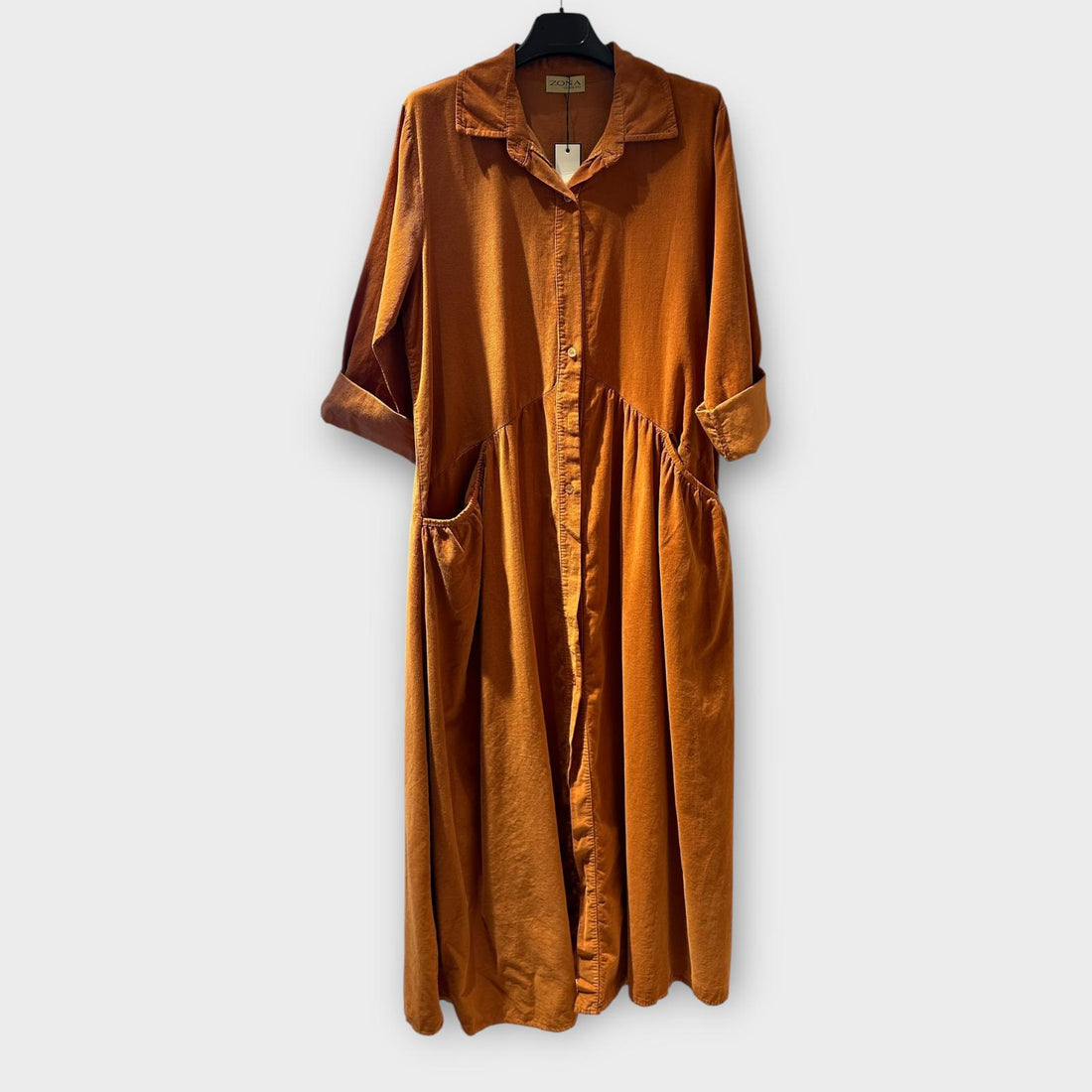 VELVET LONG DRESS Orange 60 21153