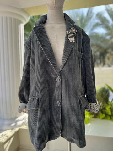 Chaqueta Pana - Gray G-0019