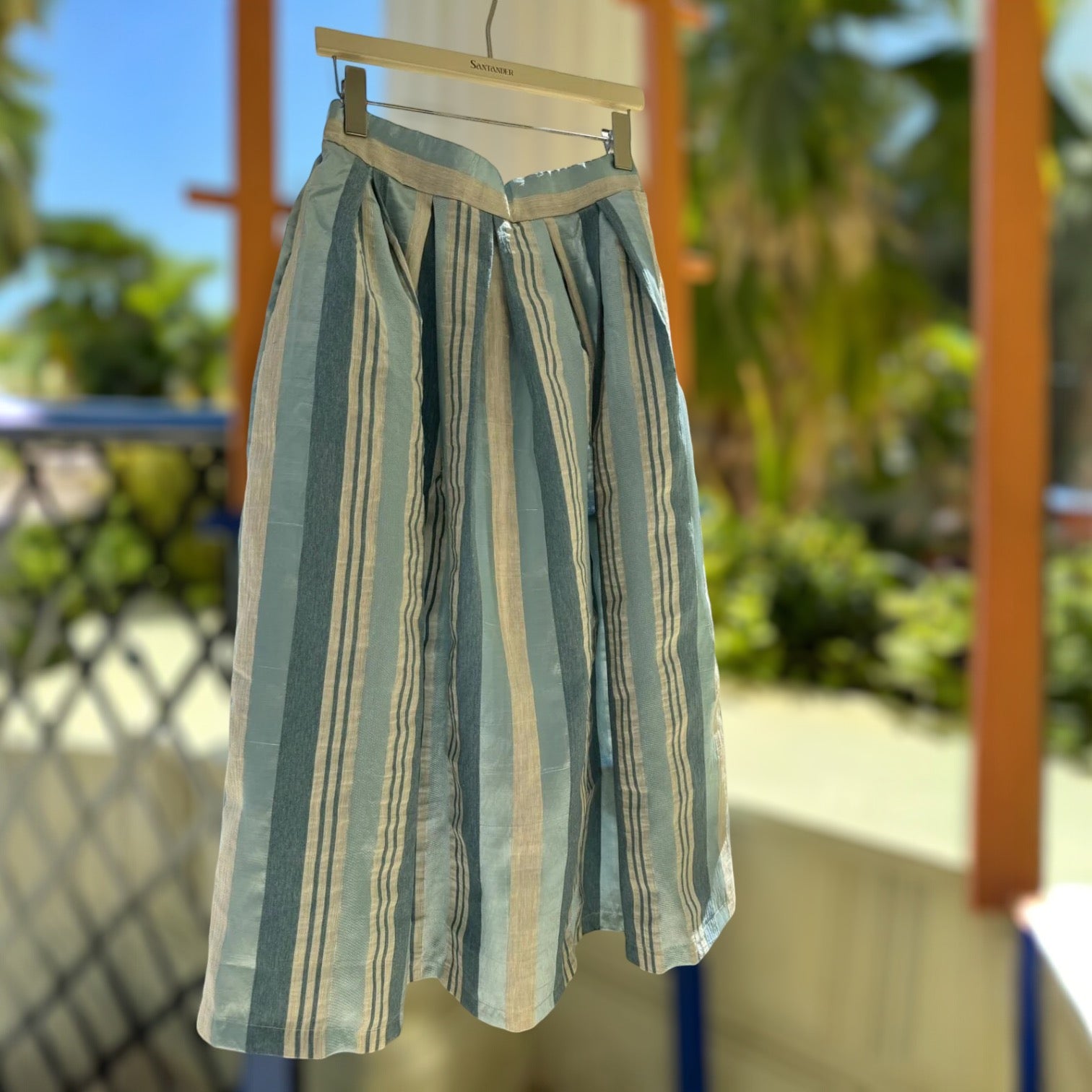 FALDA - SKY BLUE STRIPED SKIRT - H500