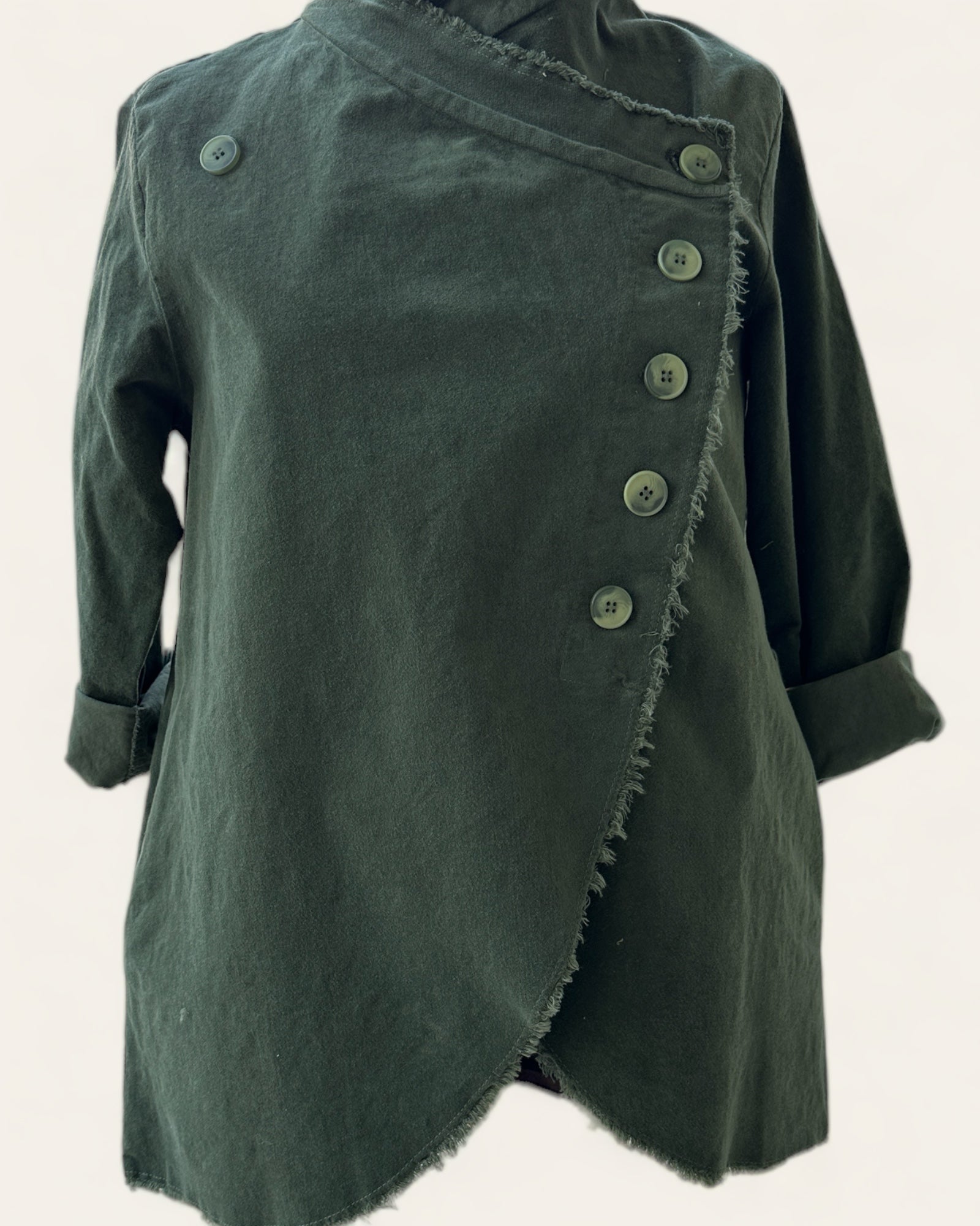 GREEN VELVET BLOUSE - 223712