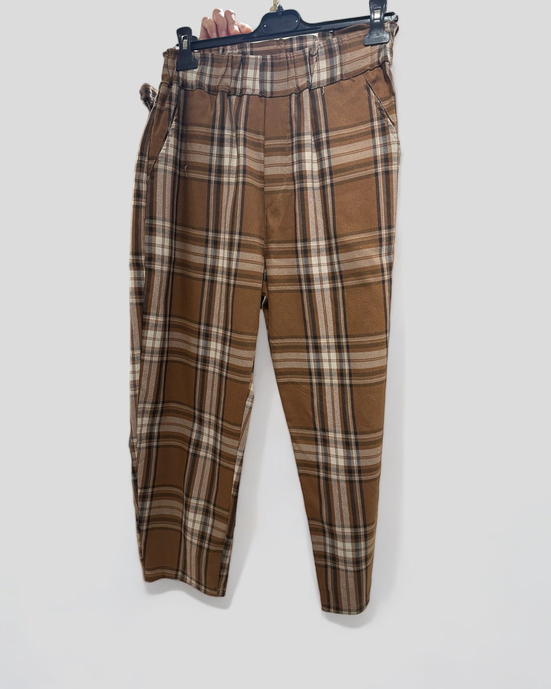 BROWN CHECKERED PANT - 41C7-52620