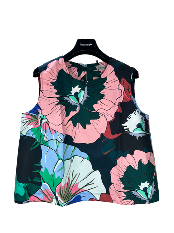 Top Carla Printed Popline- Fresia