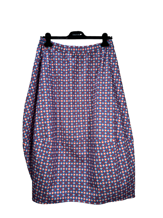 Anfora Skirt Vichy- G/Light Blue
