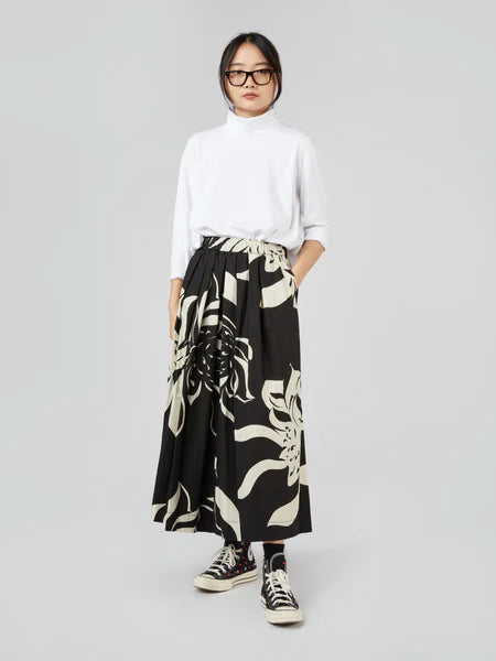 B/W PATTERN CULOTTE TROUSERS - 791932