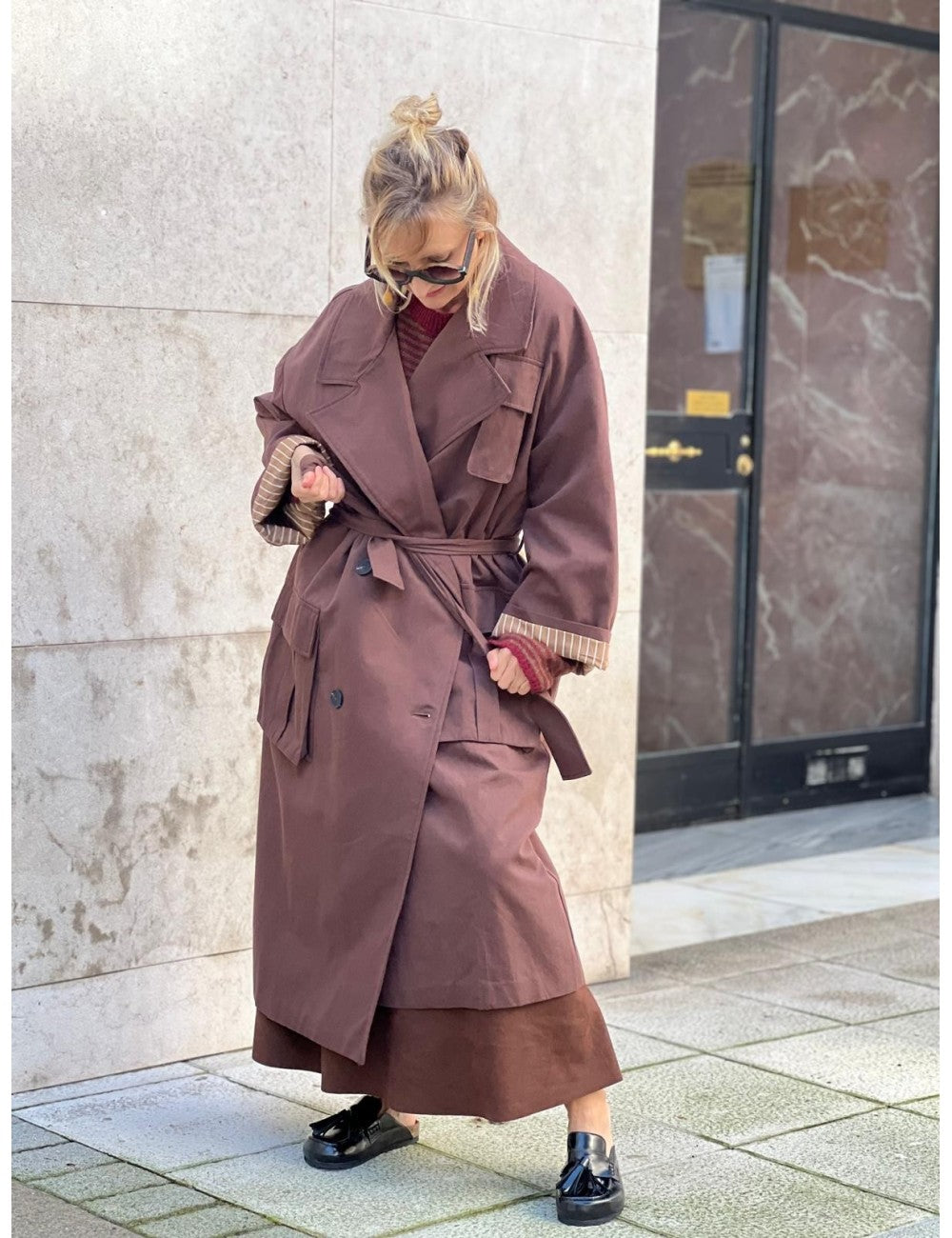 BROWN LONG COAT 75 WD1897