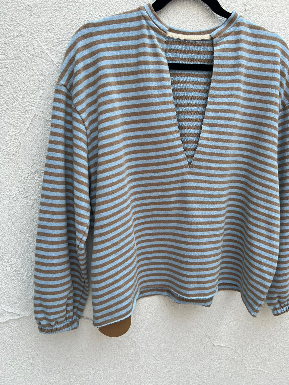SWEAT - LIGHT BLUE & BROWN - 11011104-97027