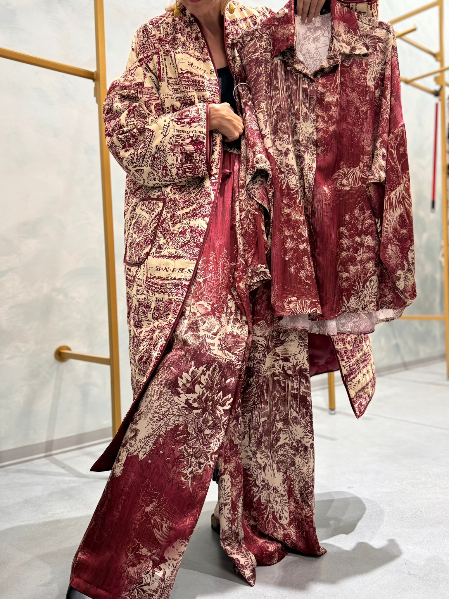 SILK PANT RED 14 88095