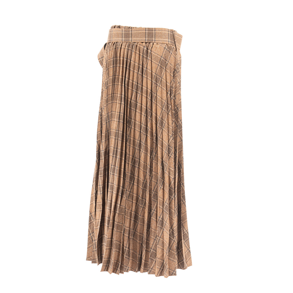 FALDA PLIEGUES - H3767-C17 - BROWN