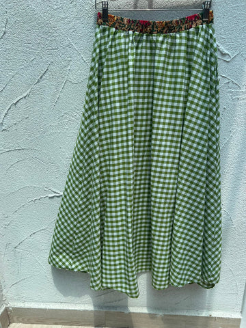 JUPE/SKIRT - WHITE & GREEN - 20241132-3087