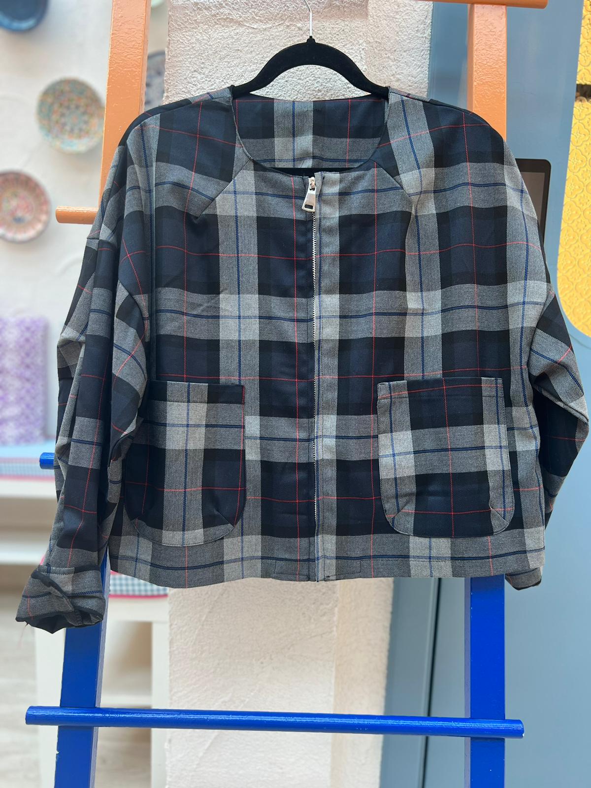 GIACCA - GRAY & NAVY BLUE - 9189