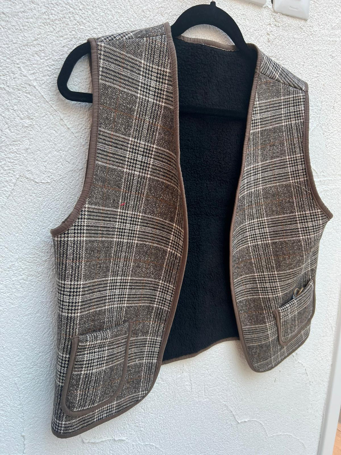 VESTE GILET - ARMY GREEN & BROWN - IS500066A-7570