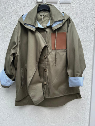 WOMEN'S JACKET - OLIVE GREEN - DL30194
