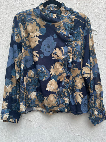 CHEMISE/TUNIQUE - BEIGE & BLUE - 80780
