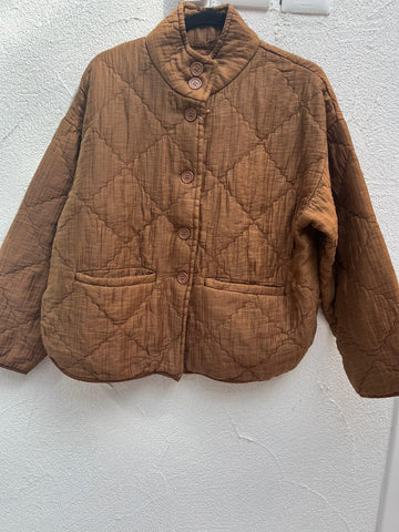 VESTE GILET - BROWN - 81705L