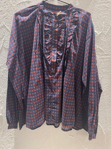 CHEMISE/TUNIQUE - MAROON & BLUE - 94933P