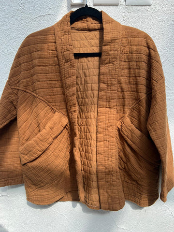 VESTE GILET - BROWN - 1100786-OG