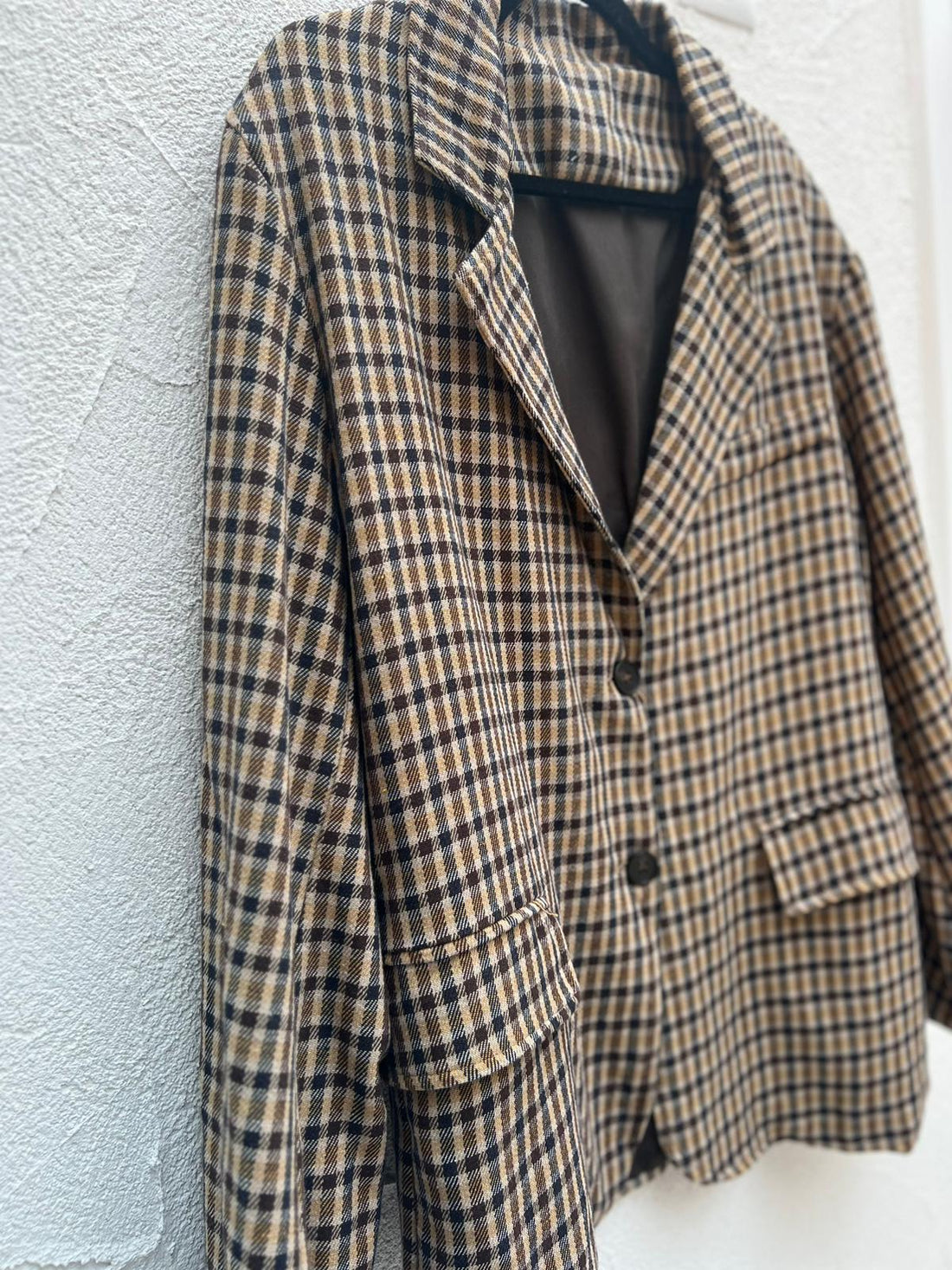 VESTE GILET - YELLOW & BROWN - 200092A-30045