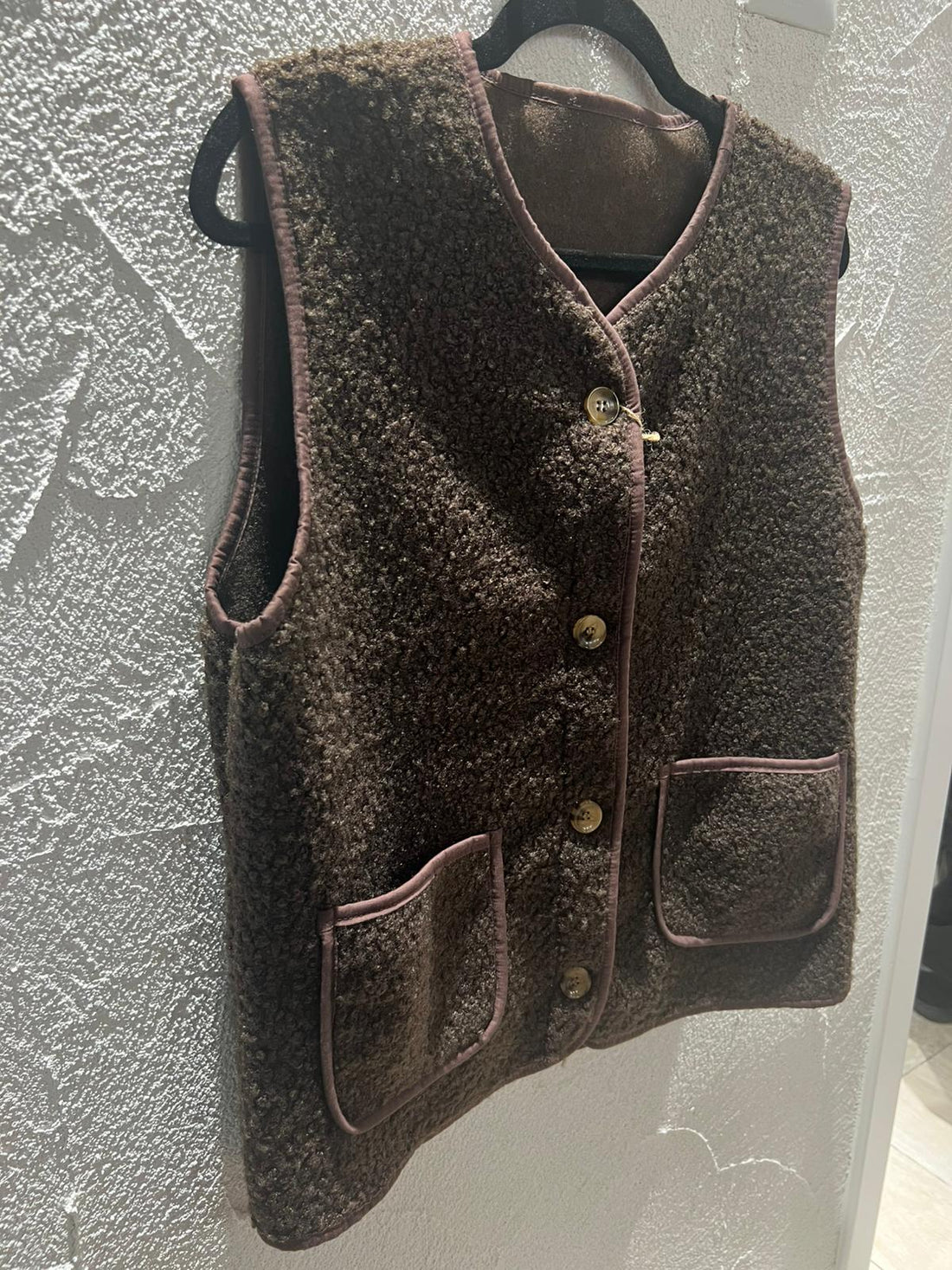 VESTE GILET - BROWN - 95368