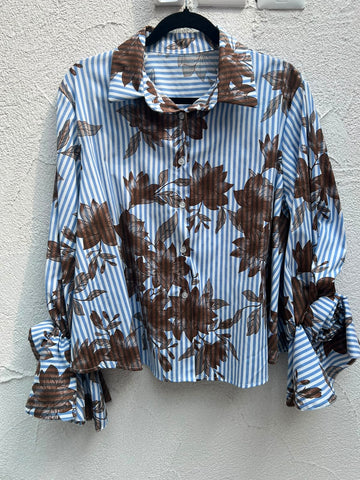 CAMICIA - SKY BLUE & WHITE WITH THICK LINES - 22021/12