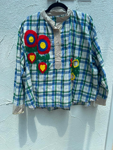 CHEMISE/TUNIQUE INDE - PURPLE, WHITE & GREEN - 11011201-30098