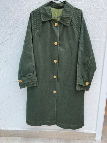 VESTE GILET - OLIVE GREEN & BLACK - 2000145-newsey