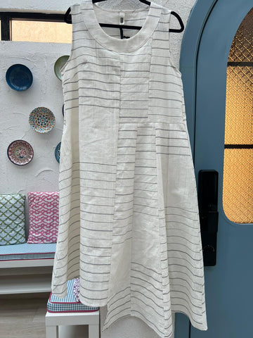 WOMAN DRESS - WHITE WITH STRIPES - 225400