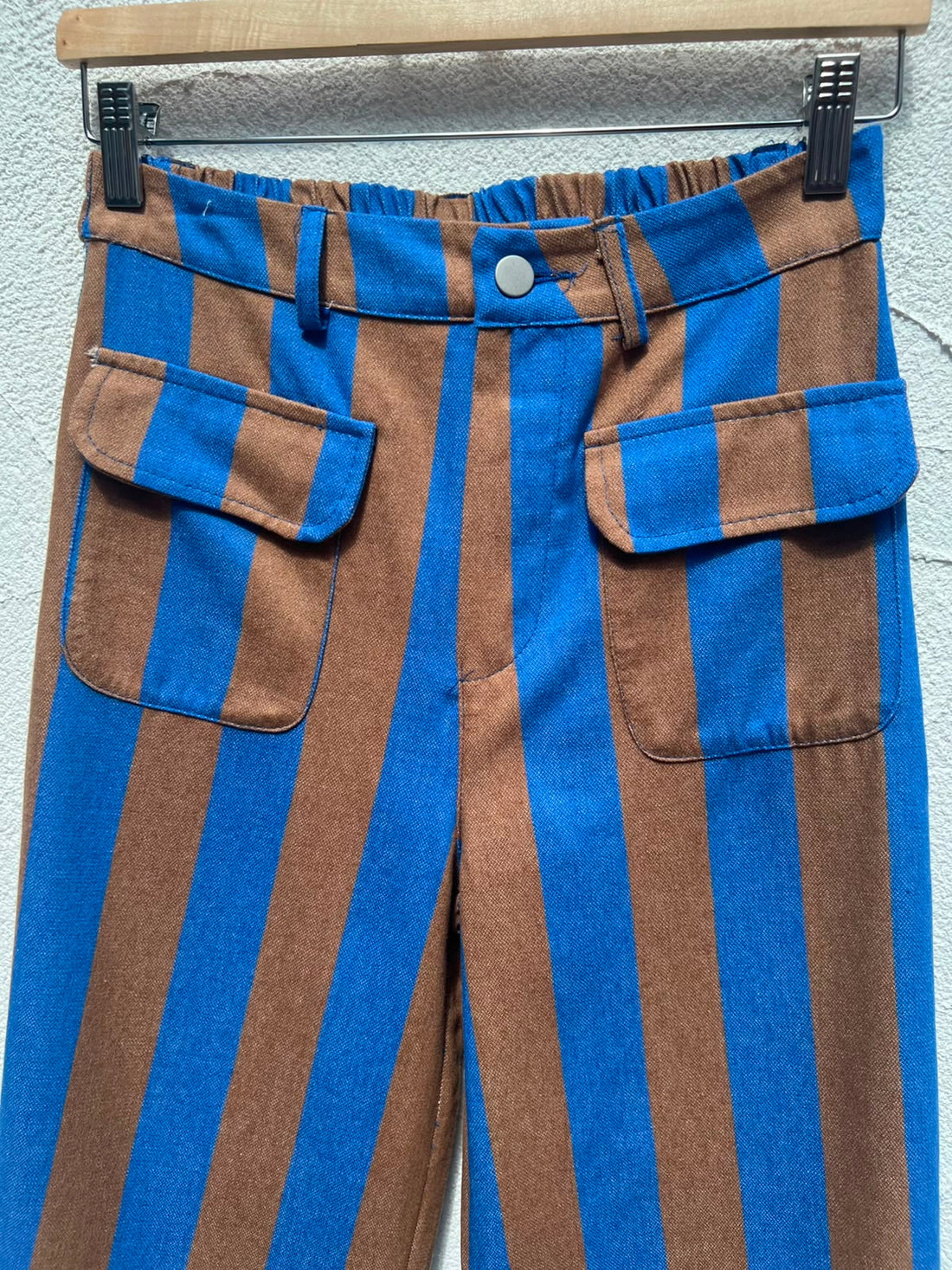 PANTALON ( WITH POCKET) - BLUE & BROWN - 9500511-COT873