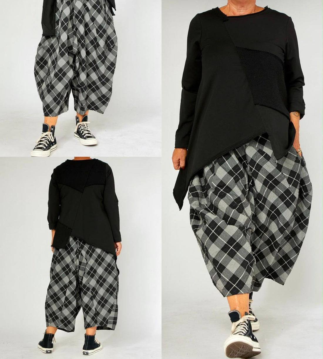 WOMAN TROUSERS - BLACK & WHITE - 260087