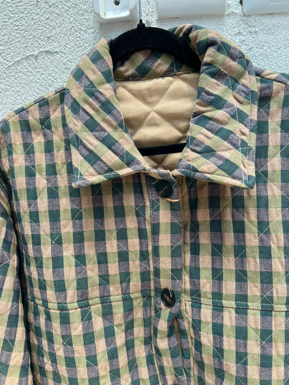 MANTEAU PANCHO - GREEN & BEIGE - 1100939-30065T