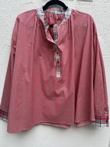 CHEMISE/TUNIQUE - RED & WHITE - M19567B