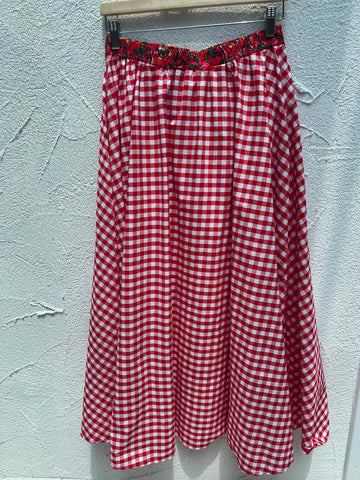 JUPE/SKIRT - RED & WHITE - 20241132-3087