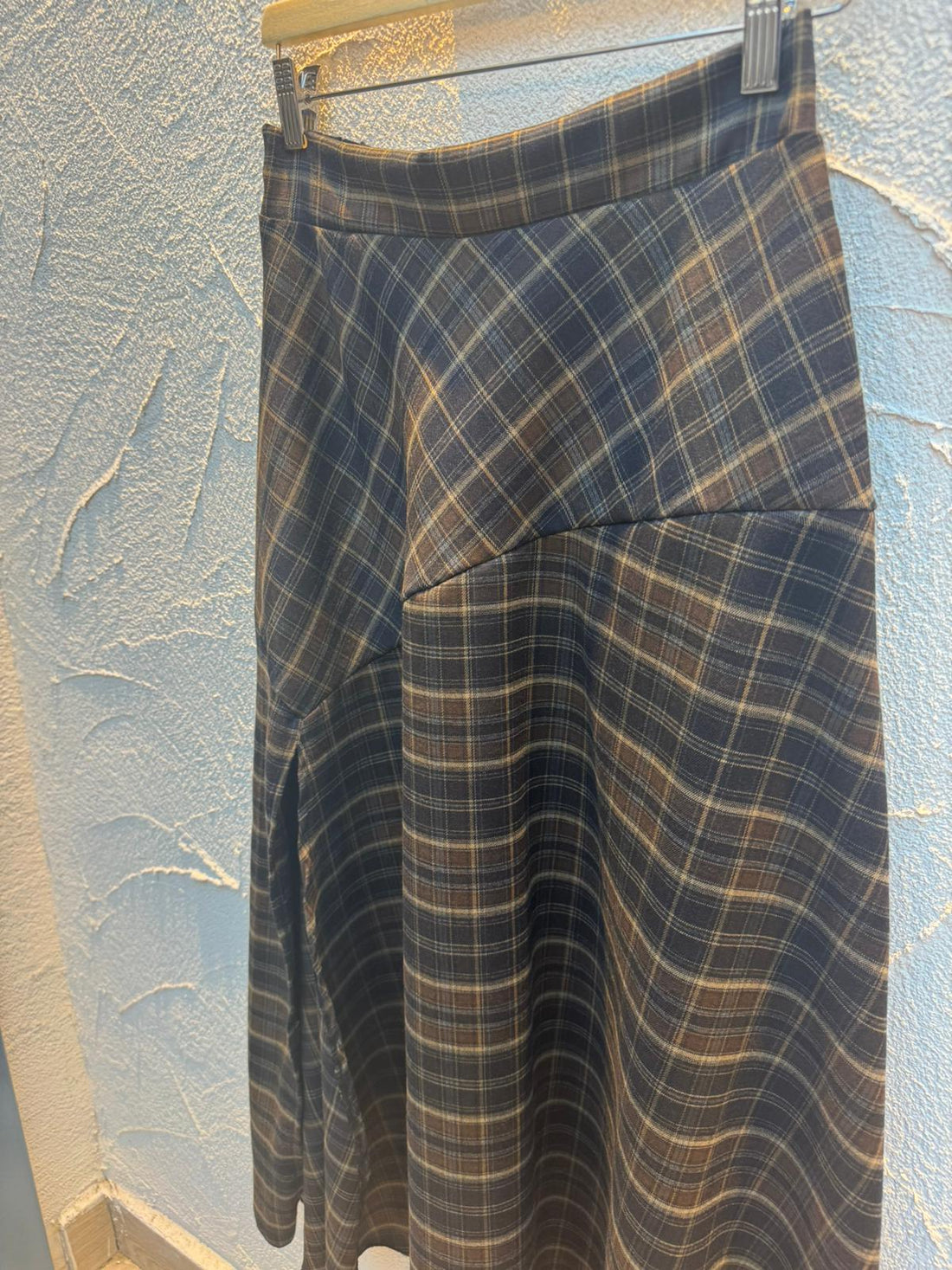 JUPE/SKIRT - 6787 - BLUE & BROWN