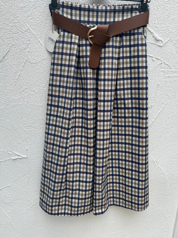 JUPE/SKIRT - GREEN, WHITE, BLUE & BROWN - 52123-po2h