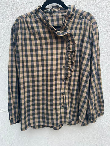 SHIRT - OLIVE GREEN, BEIGE & BLUE - 1100931-30065ES1