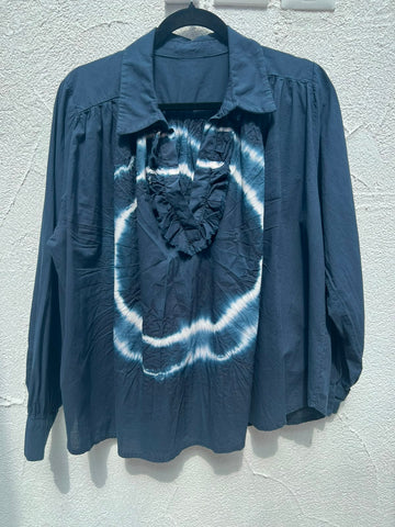 CHEMISE/TUNIQUE - NAVY BLUE & WHITE - 80996
