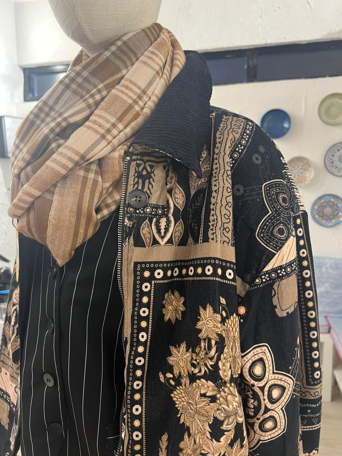 VESTE GILET - 1100979 - VE/FI/S - BLACK & BROWN