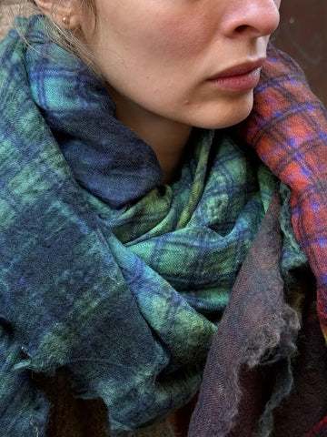 SCARF - BLUE & GREEN - ZCC26SCARFL1