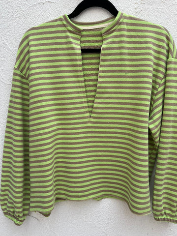 SWEAT - LIGHT GREEN & BROWN - 11011104-97027