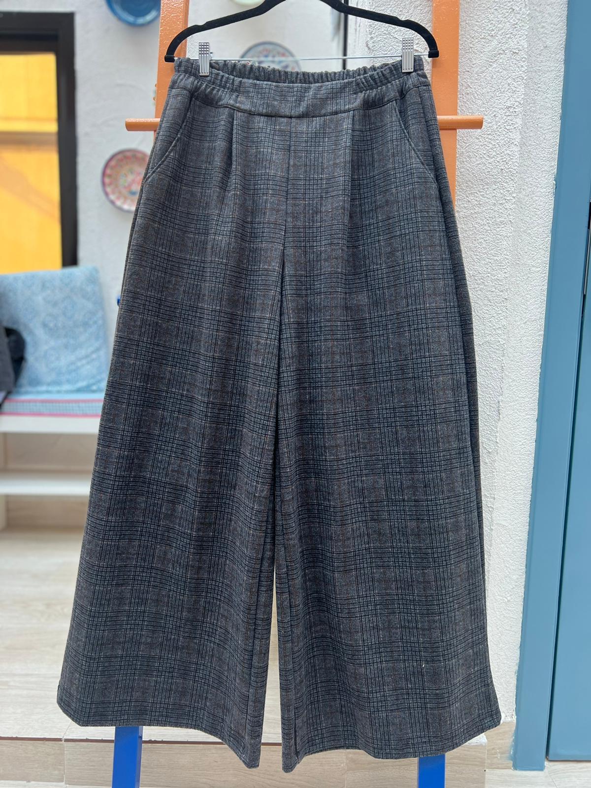 PANTALONE - BROWN & DARK GRAY - 6449