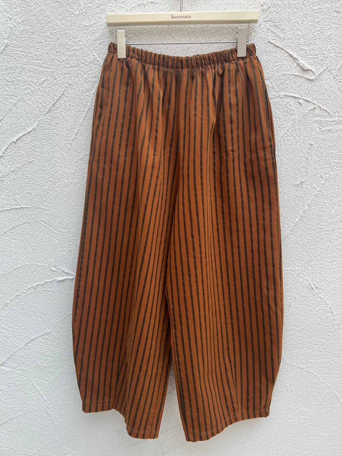 PANTALON - NAVY BLUE & BROWN - 67625GA2