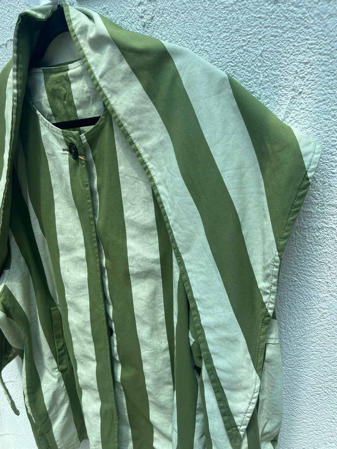 VESTE GILET - OLIVE GREEN & WHITE - ART-1101157-TOSC/ST